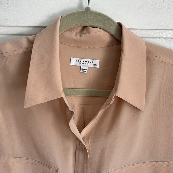 Equipment Femme Silk Pink Button Down Shirt - Picture 2 of 9